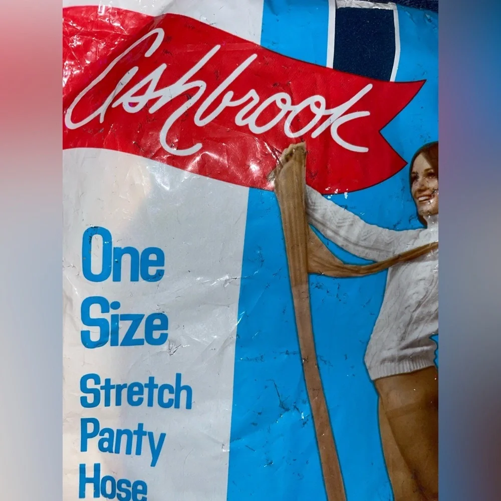 Vtg Lintree Hosiery Stretch Panty Hose 100% Nylon Pantyhose Navy Sheer NWT 1970s